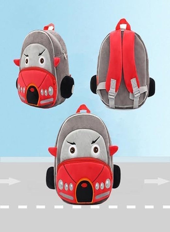 Black Hill Kids Preschool Bag for Boys and Girls, Cute Soft Plush school Animal Cartoon Mini Backpack Little kids bags for 2-5 years Baby/Boys/Girls Nursery, Preschool,Picnic (Tiny car) - Image 3